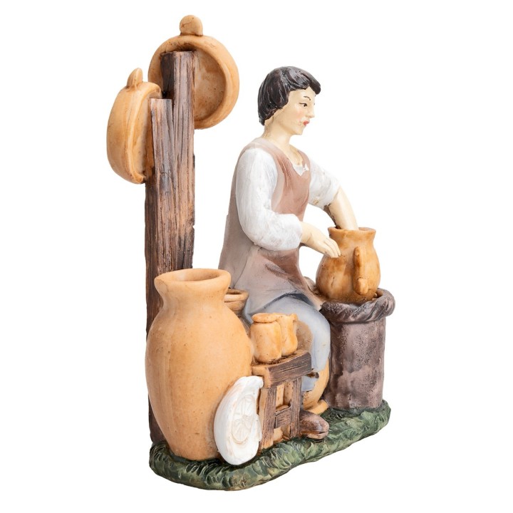 Set 4 statuine mestieri 15 cm in resina