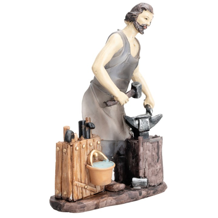Set 4 statuine mestieri 15 cm in resina