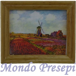 Quadro con mulino cm 4,8x5,8 h.
