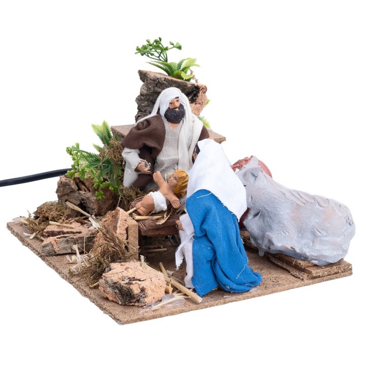 Nativity series 12 cm with double movement