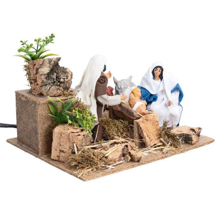 Nativity series 12 cm with double movement