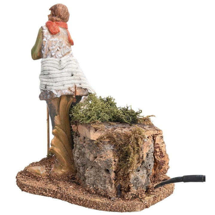 Shepherd with sheep Fontanini series 19 cm in motion
