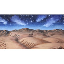 Fondale con paesaggio desertico con dune di sabbia 100x70 cm