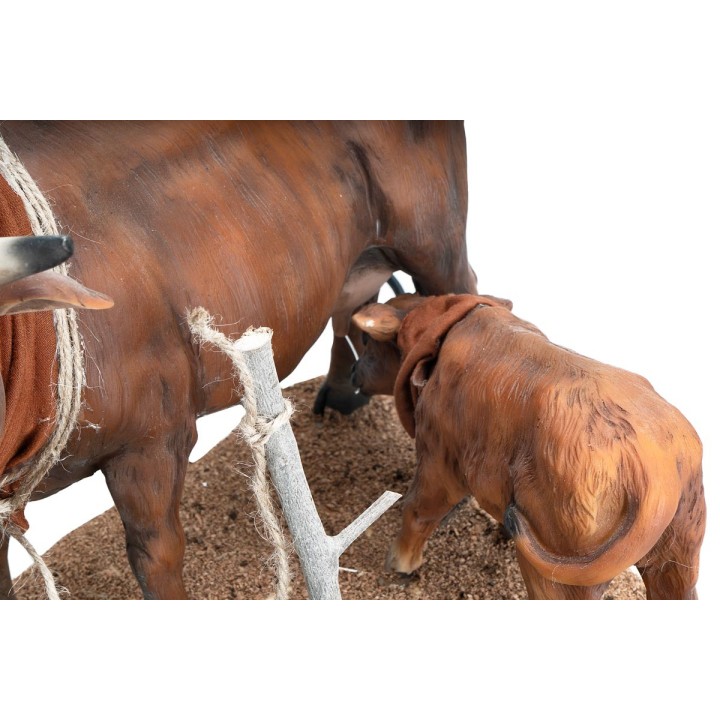 Cow with calf series 30 cm in motion