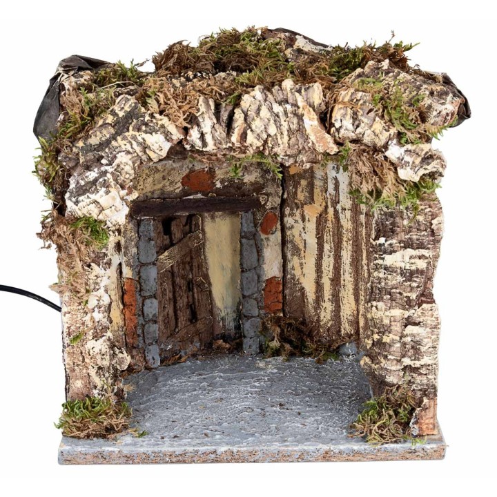 copy of Pesebre iluminado con cueva y cascada de 51x33x32 cm h