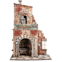 Casa napoletana a due piani con balcone cm 28x20x33,5 h