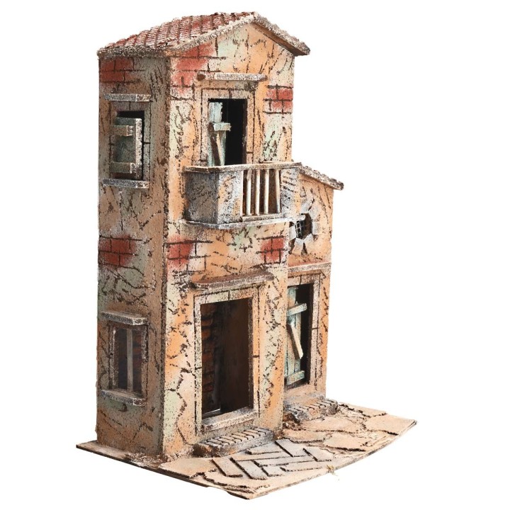 Casa napoletana con balcone cm 28x19,5x36,5 h