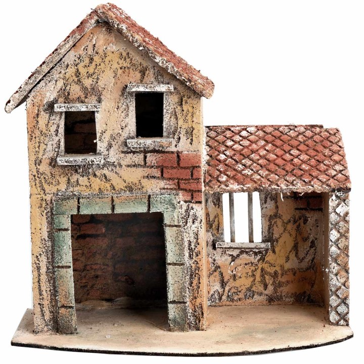 Neapolitan two-story house with storage cm 24.5x15x25.3 h