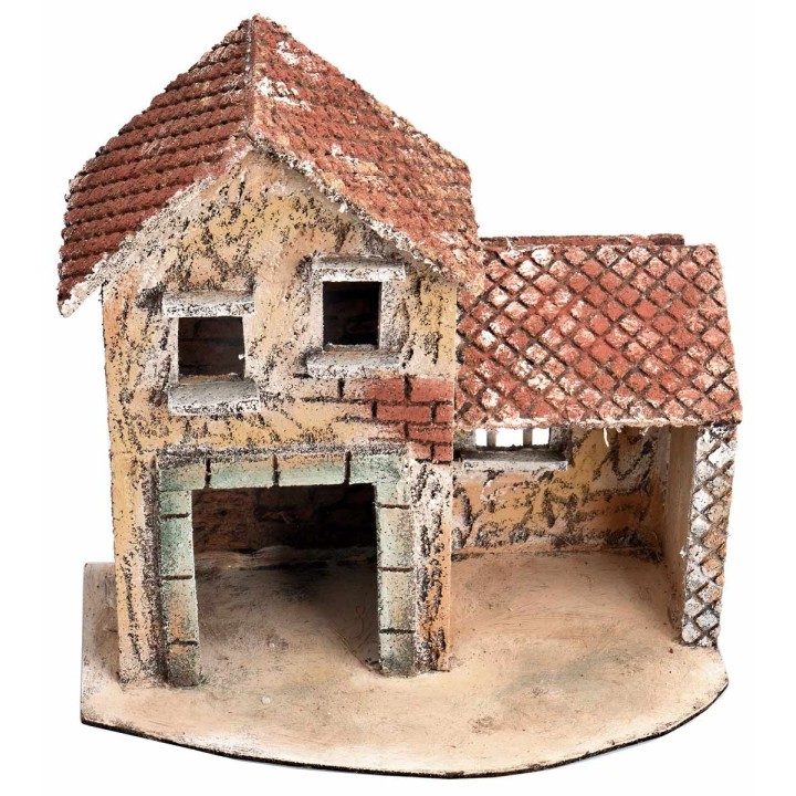 Casa napolitana de dos pisos con trastero cm 24,5x15x25,3 h