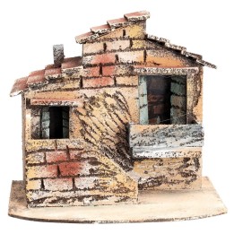 Casetta napoletana con scala esterna cm 17x13x14,5 h