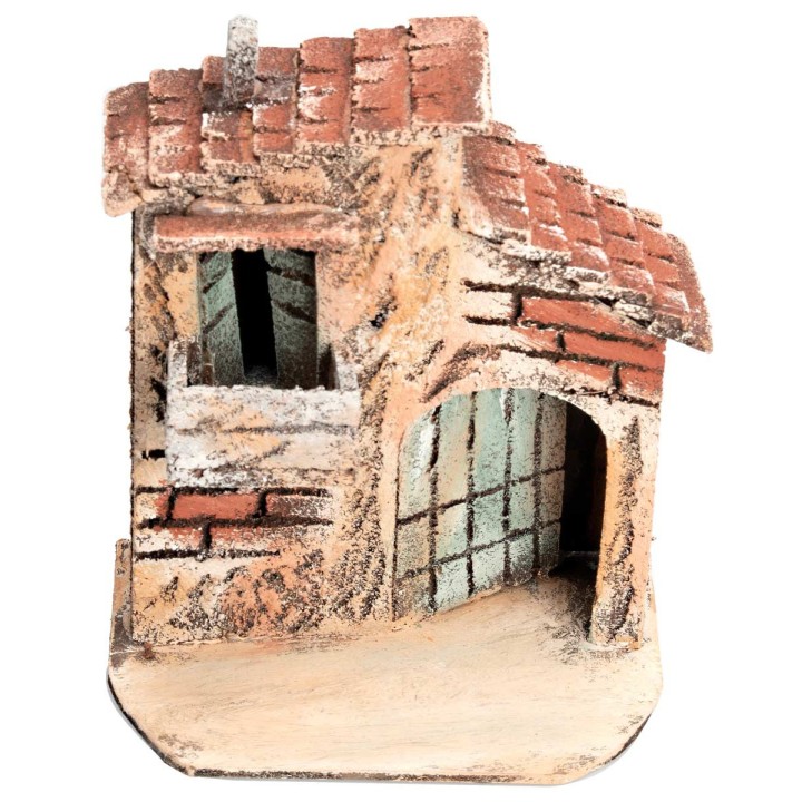 Neapolitan house with central arch cm 13x9,5x14,5 h
