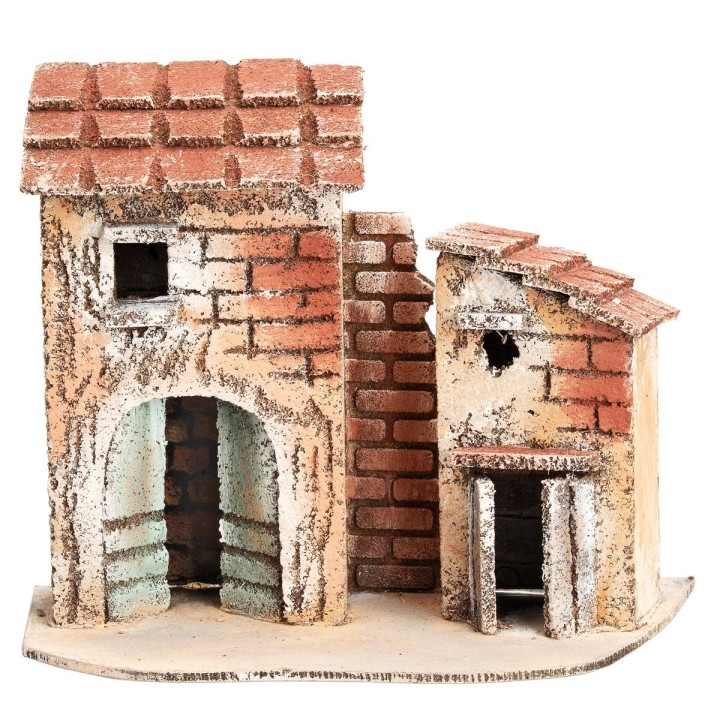 Grupo de casitas napolitanas cm 18x9x14,5 h