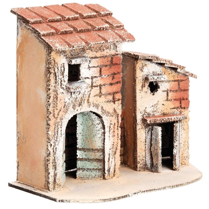 Grupo de casitas napolitanas cm 18x9x14,5 h
