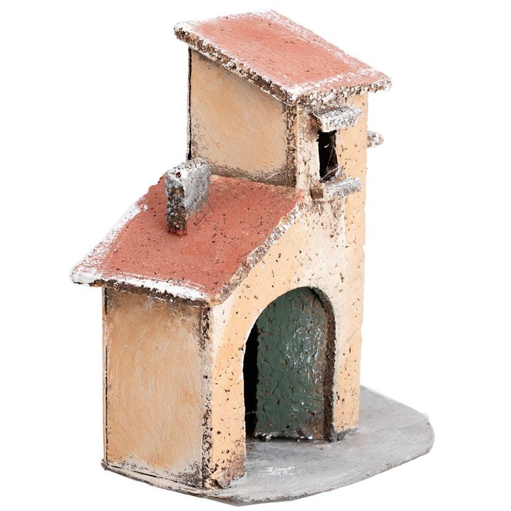 Casetta napoletana con mezzo arco cm 11x7,5x13 h