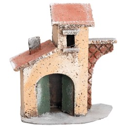 Casetta napoletana con mezzo arco cm 11x7,5x13 h