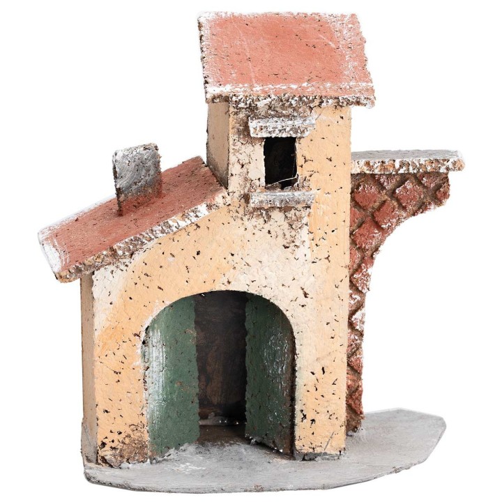Casetta napoletana con mezzo arco cm 11x7,5x13 h