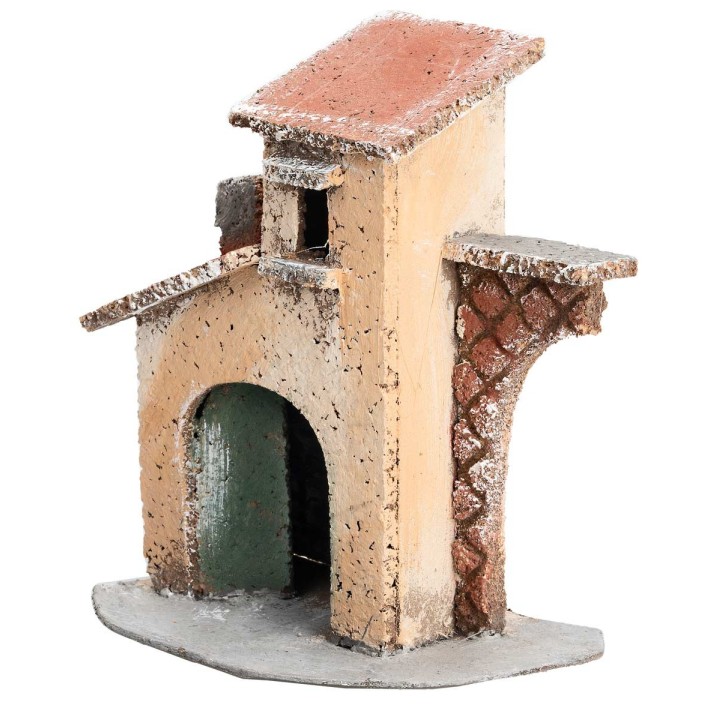 Casetta napoletana con mezzo arco cm 11x7,5x13 h