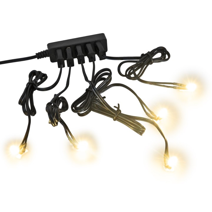 Kit 5 led luce bianca calda con alimentatore
