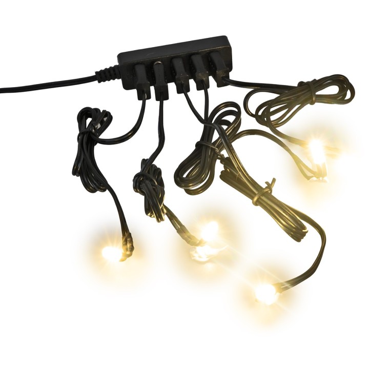 Kit 5 led luce bianca calda con alimentatore