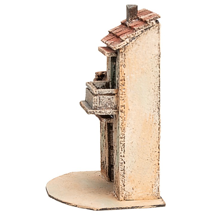 Neapolitan two-story house cm 17.5x9.8x13 h