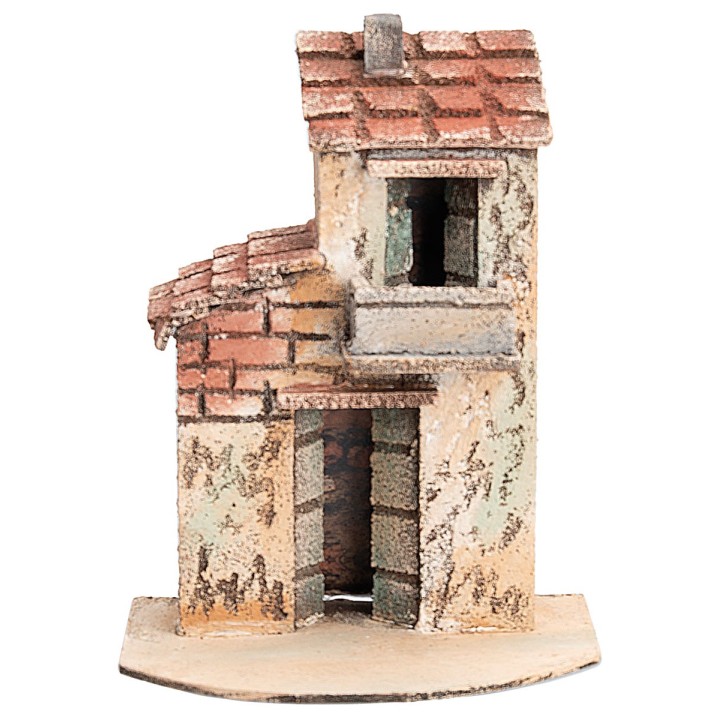 Neapolitan two-story house cm 17.5x9.8x13 h