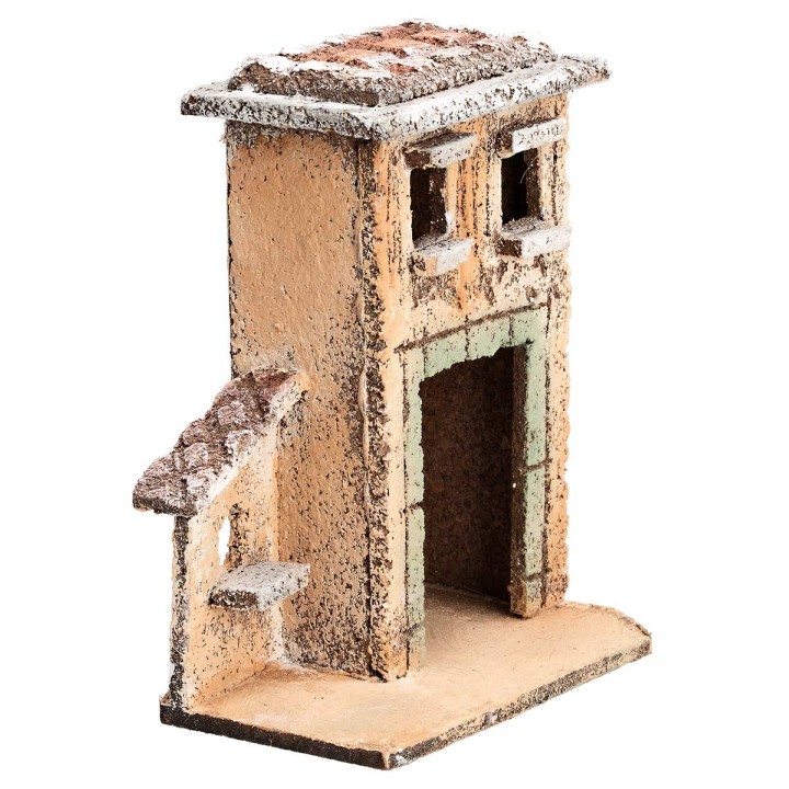Neapolitan house with door cm 9.3x6x11 h