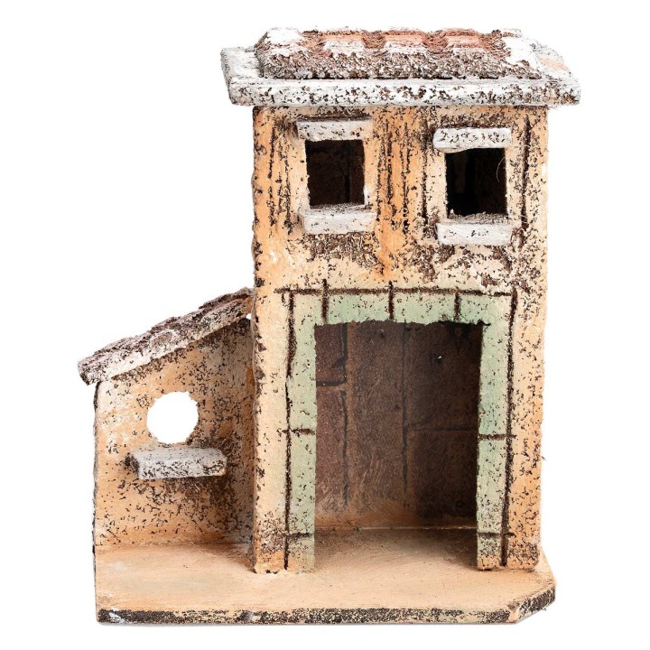 Casetta napoletana con portone cm 9,3x6x11 h