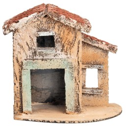 Neapolitan house with door and window cm 11.6x7x11.3 h