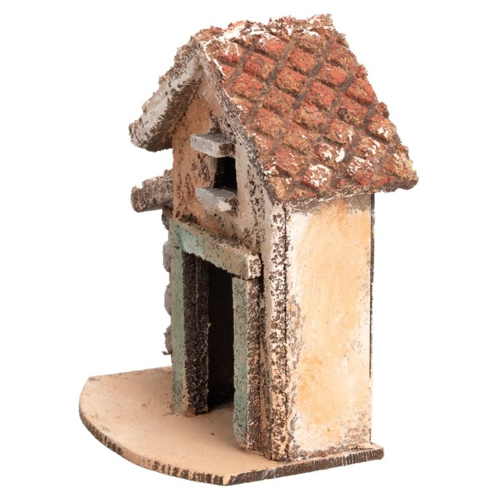 Casita napolitana con techo inclinado cm 9,7x6x11,5 h