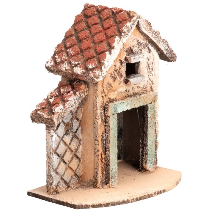 Casita napolitana con techo inclinado cm 9,7x6x11,5 h