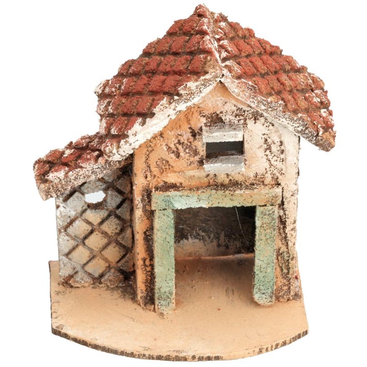 Casita napolitana con techo inclinado cm 9,7x6x11,5 h