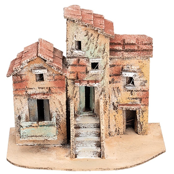Grupo de casitas napolitanas cm 18x11,6x15,7 h