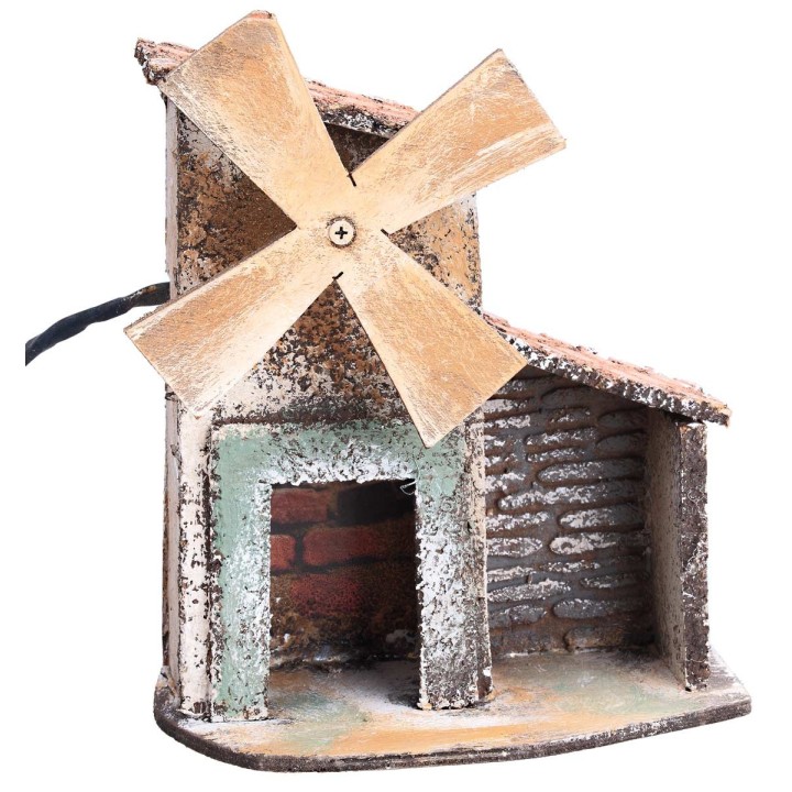 Molino de viento con almacén eléctrico cm 14x8x16 h