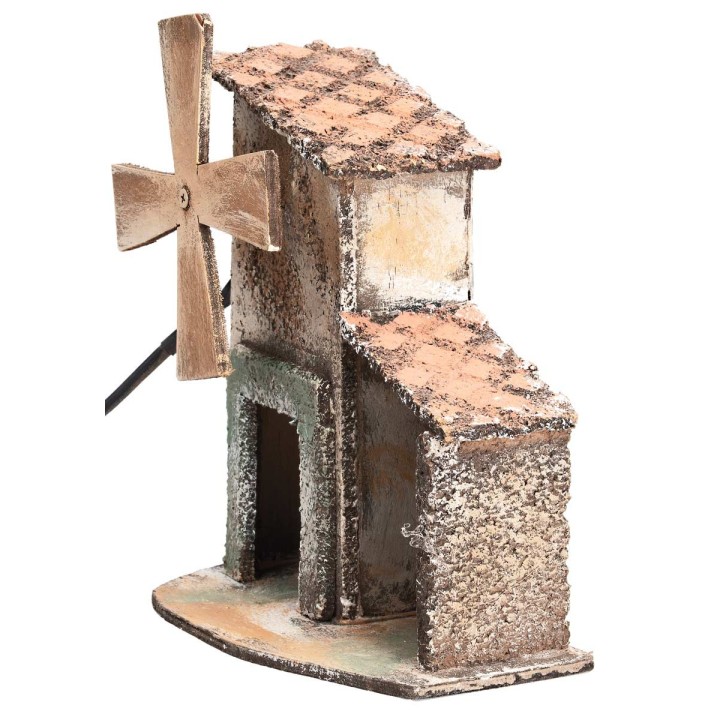 Molino de viento con almacén eléctrico cm 14x8x16 h