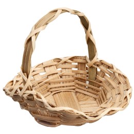 Cesta de mimbre con asa cm 7,4x4,7x6,4 h