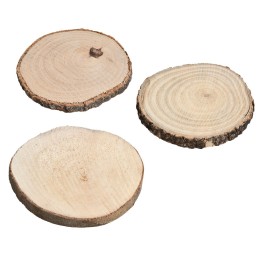 Set tre basi in legno cm 0,9x7,6 h