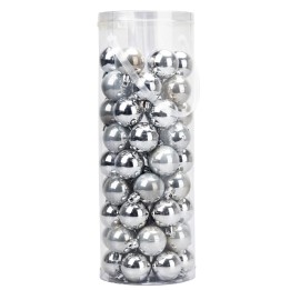 Set 54 palline d'argento ø 3,8 cm per albero di Natale