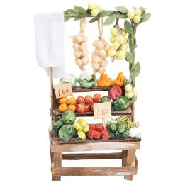 Banco con frutta e ortaggi vari cm 8,8x5x17 h