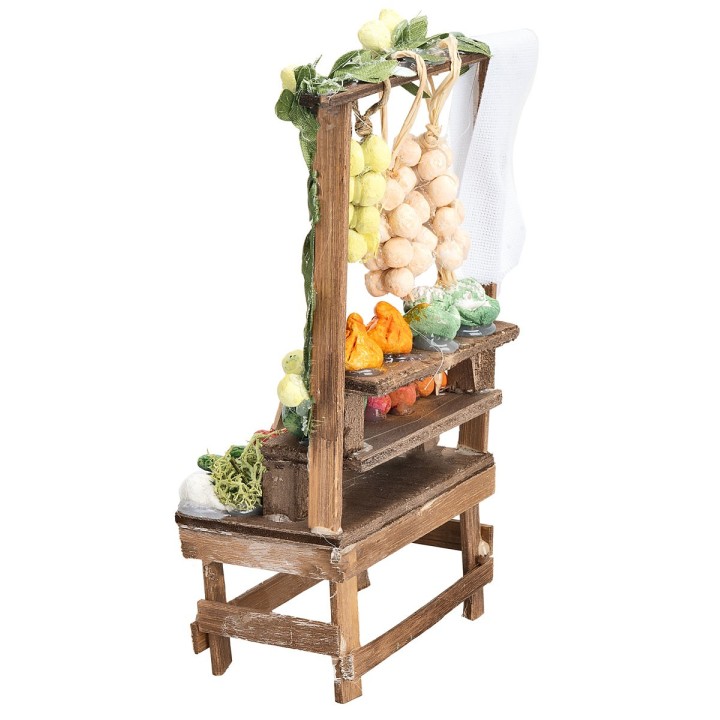 Puesto con frutas y varios vegetales cm 8,8x5x17 h