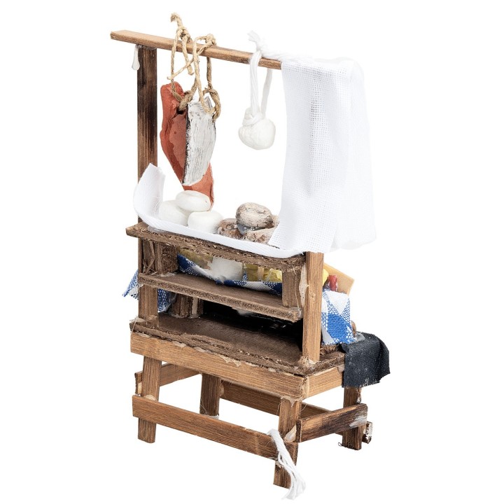 Stand with cured meats, hams, and cheeses cm 9x5x17 h