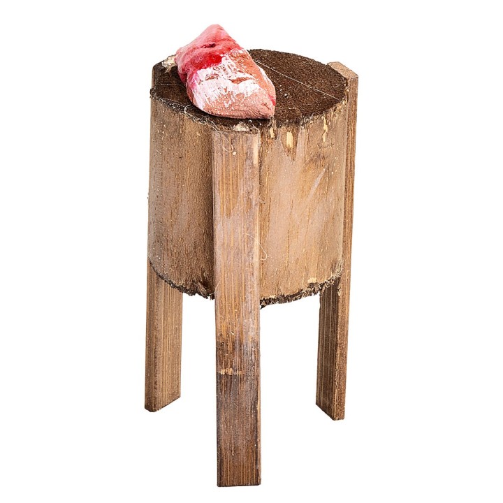 Butcher's block with meat cm 4x9 h