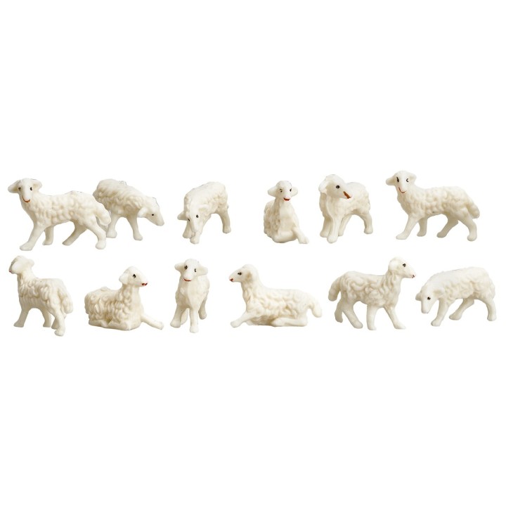 Set 12 pecore in pvc serie Euromarchi per statue da 4 cm