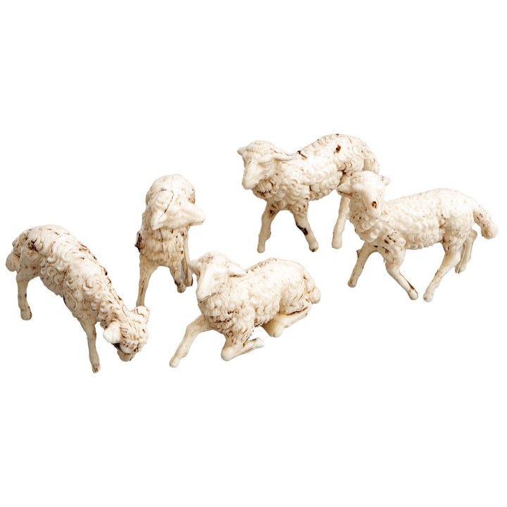 Set 5 pecore in pvc serie Euromarchi per statue da 10 cm