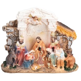 Natività in resina in blocco 15x4x12
