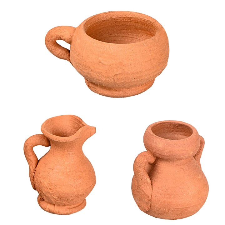 Set of 3 amphorae 2.5 cm