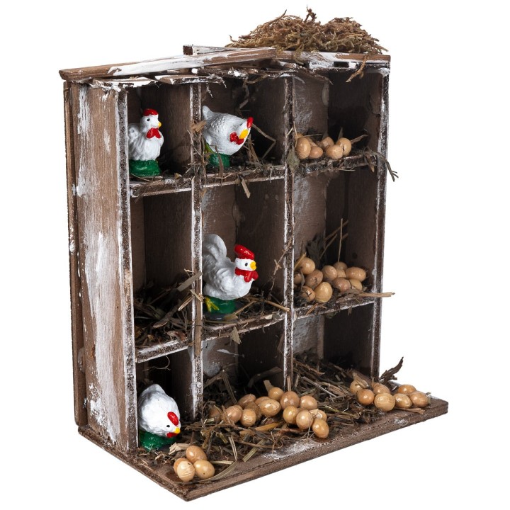 Wooden chicken coop cm 12x7x13 h