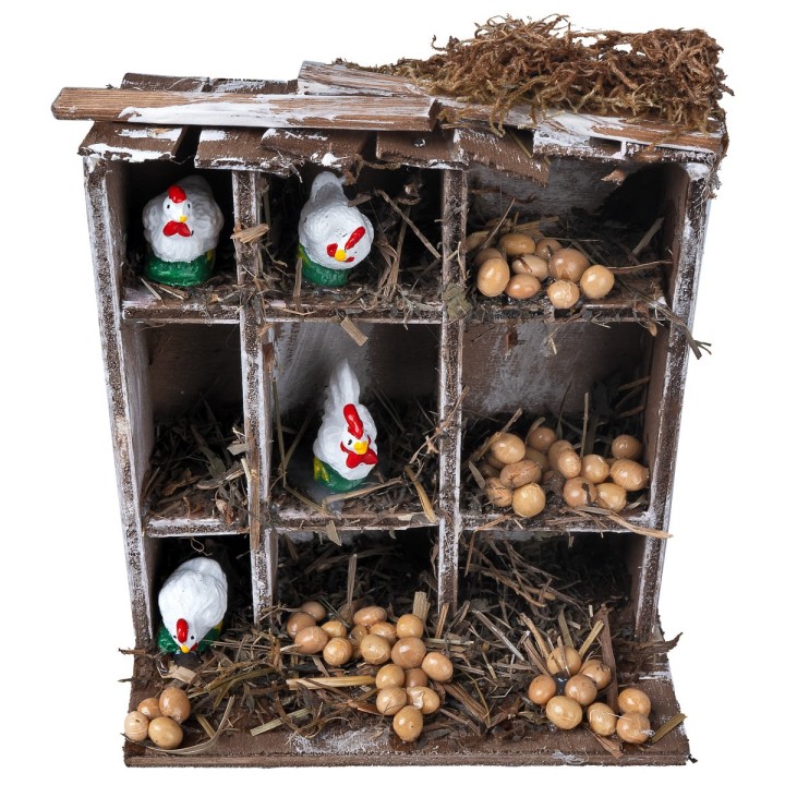 Gallinero de madera cm 12x7x13 h