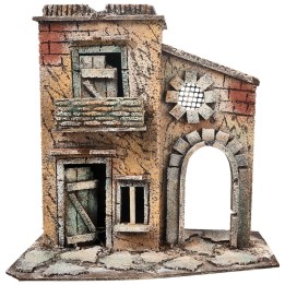 Neapolitan house with balcony and side arch cm 25.3x16x26 h