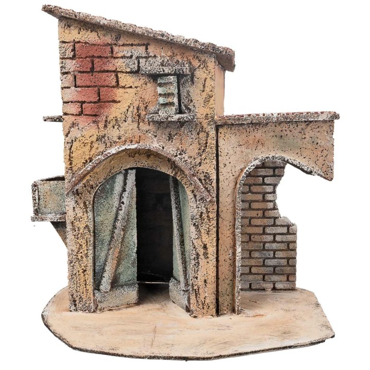 Casa napoletana con portico cm 25,5x16,2x26,5 h