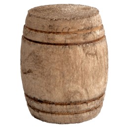 Botte in legno cm ø 3x3,6 h minuterie presepe